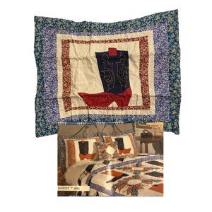 Western Cowboy Boot Arch Home Quilted Howdy Pillow Sham Standard